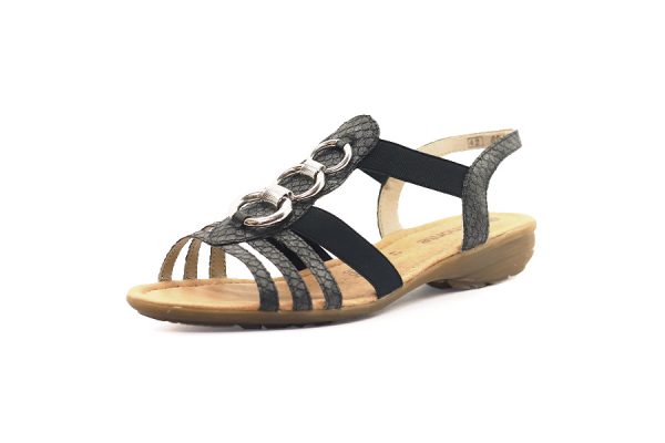 Remonte R3605-45 sandál černo/šedá
