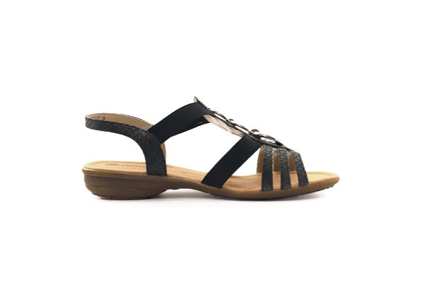 Remonte R3605-45 sandál černo/šedá - Image 3